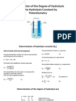 Determination of Hydrolysis Constant