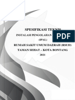 Spesifikasi Teknis Ipal Rsud Taman Sehat Bontang