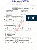 1 10th Maths First Mid Term Exm Original Question Paper Tirunelveli District M Sivakumar English Medium