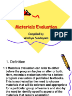 Topic # 10 Materials Evaluation