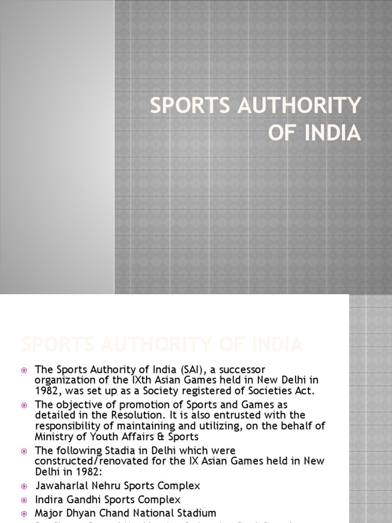 Sports Authority of India | PDF