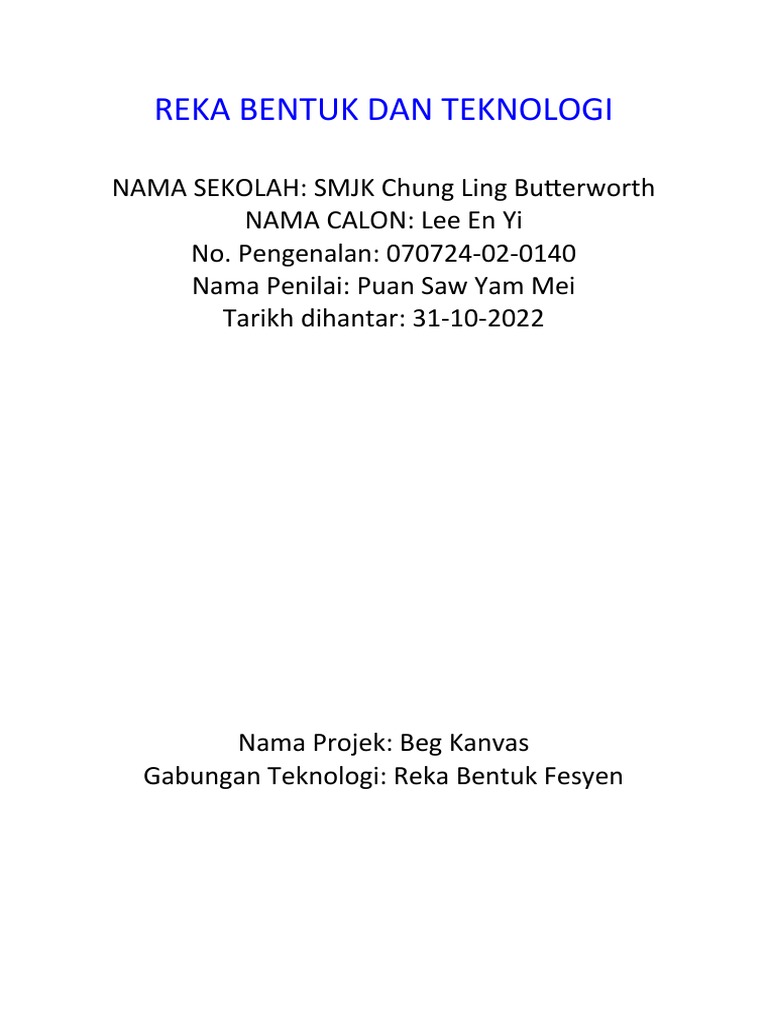 Reka Bentuk Dan Teknologi | PDF