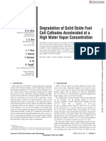 Degradation of Solid Oxide Fuel Cell Cathodes Accelerated at A High Water Vapor Concentration