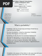 Operation Research - Probability Calculation