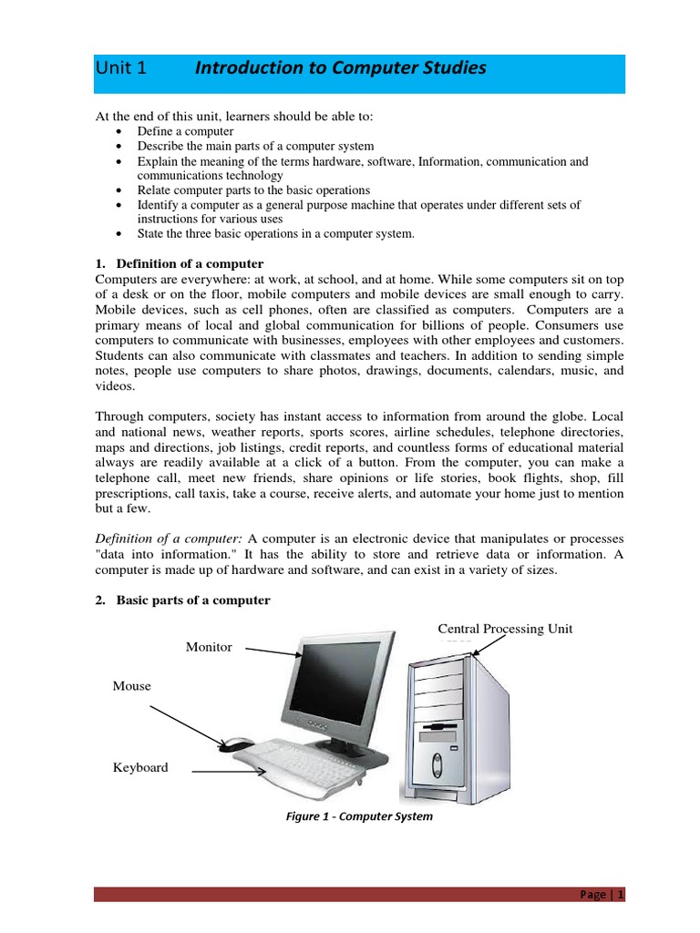 COMPUTER Notes | PDF