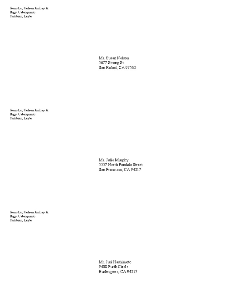 Envelopes | PDF