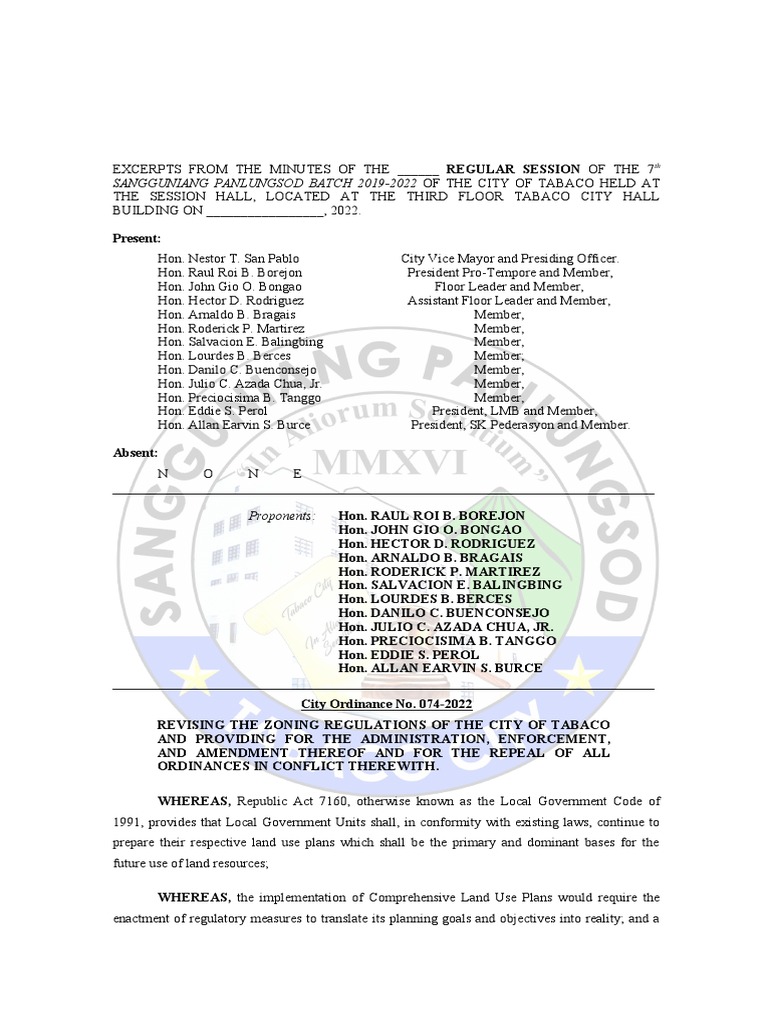 Zoning Ordinance | PDF | Zoning