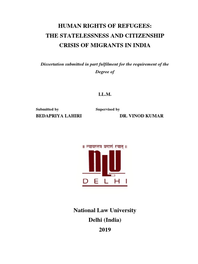 Statelessness and Citizenship in India | PDF | Nationality | Citizenship