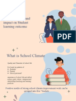 School Climate and Impact On Learning Outcome