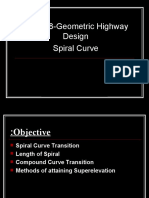 GLS558 Geometric Highway Design Spiral Curve Transition
