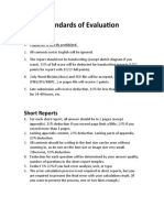 Standards of Evaluation for Reports