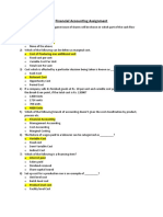 Financial Accounting Assignment