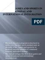 Role of Games and Sports in National and