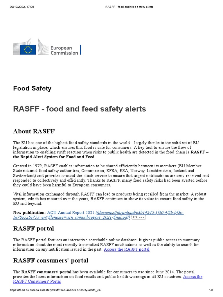 RASFF 2024 Annual Report Overview | PDF | Food Safety | European Union