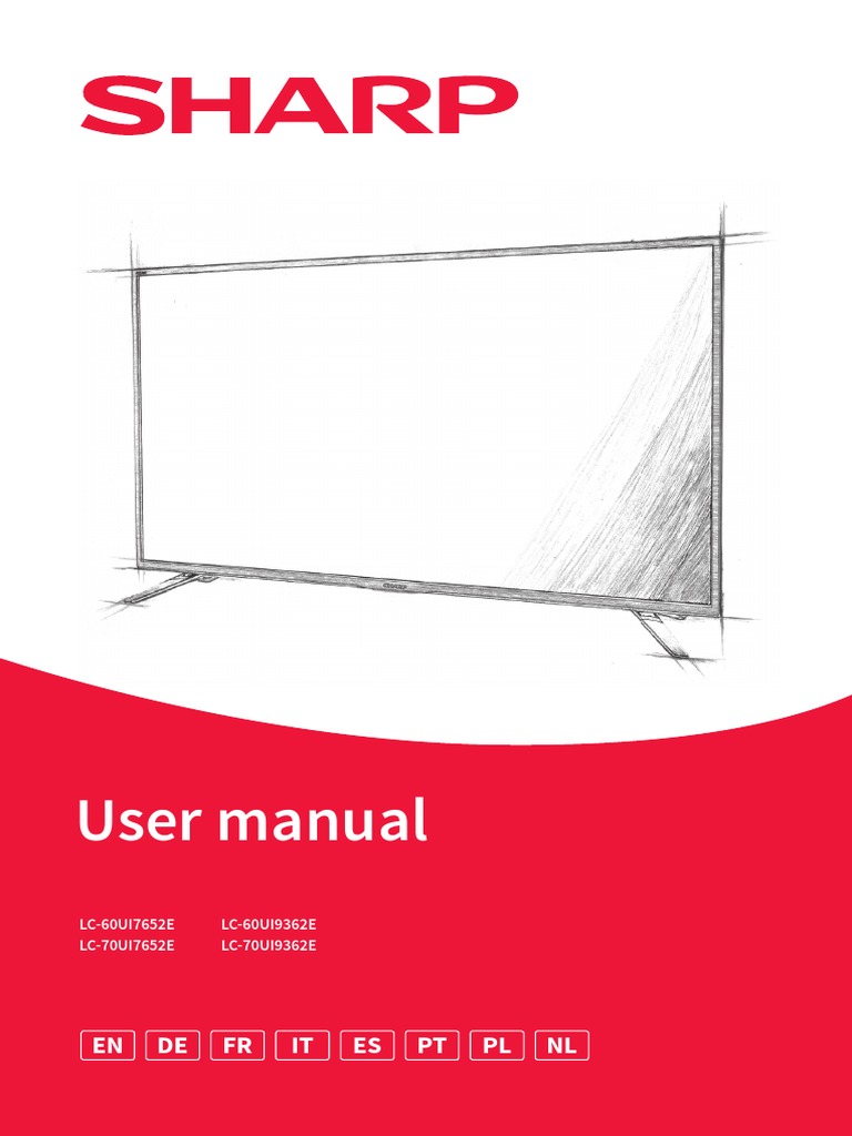 Manual TV Sharp PDF Menu Hdmi