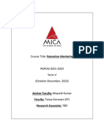 Retention Marketing Course at MICA