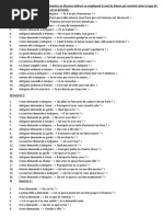 discours direct et indirect exercices