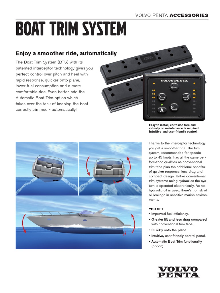 Volvo Penta Boat Trim System Overview | PDF | Elevator | Marine Propulsion