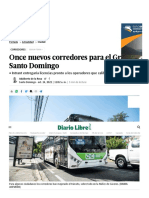 Los Corredores Que Hará El Intrant en El Gran Santo Domingo - Diario Libre