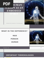 Lesson 6 The Human Person As An Embodied Spirit