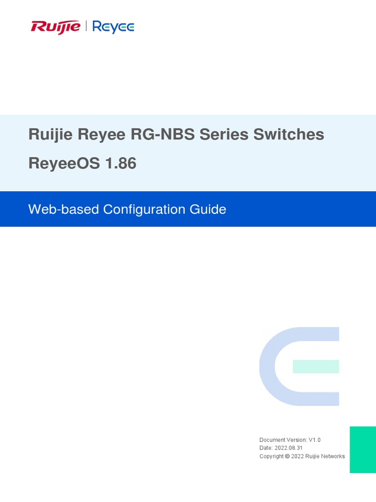 Ruijie Reyee RG-NBS Series Switches Web-Based Configuration Guide ...