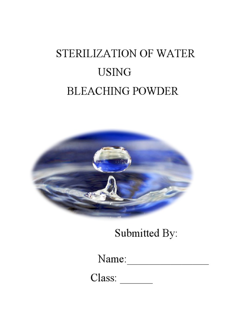 Chemistry Class m12 Yk PDF Water Purification Bleach