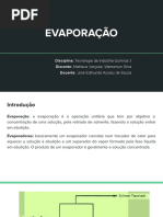 EVAPORAÇÃO