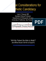 Functional Considerations For Prosthetic Candidacy