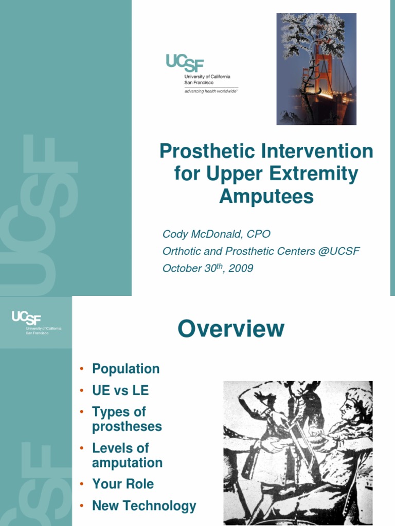 Upper Extremity Prosthetics Overview | PDF | Prosthesis | Amputation
