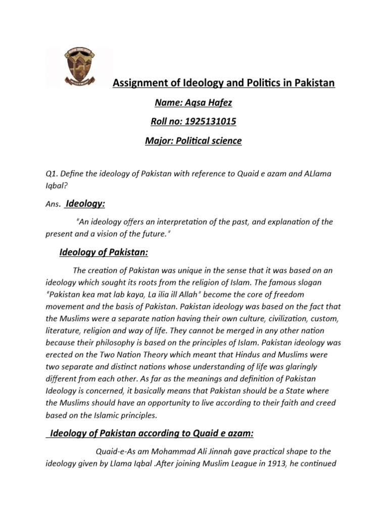 Ideology of Pakistan: Jinnah & Iqbal | PDF | Two Nation Theory ...