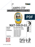 Ecuaciones Cuadráticas: Resolución y Aplicaciones