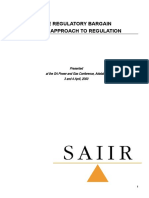 The Regulatory Bargain: SAIIR's Approach to Regulation