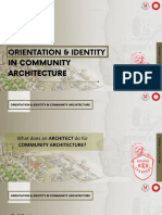 Topic 4 Orientation & Identity in Community Architecture