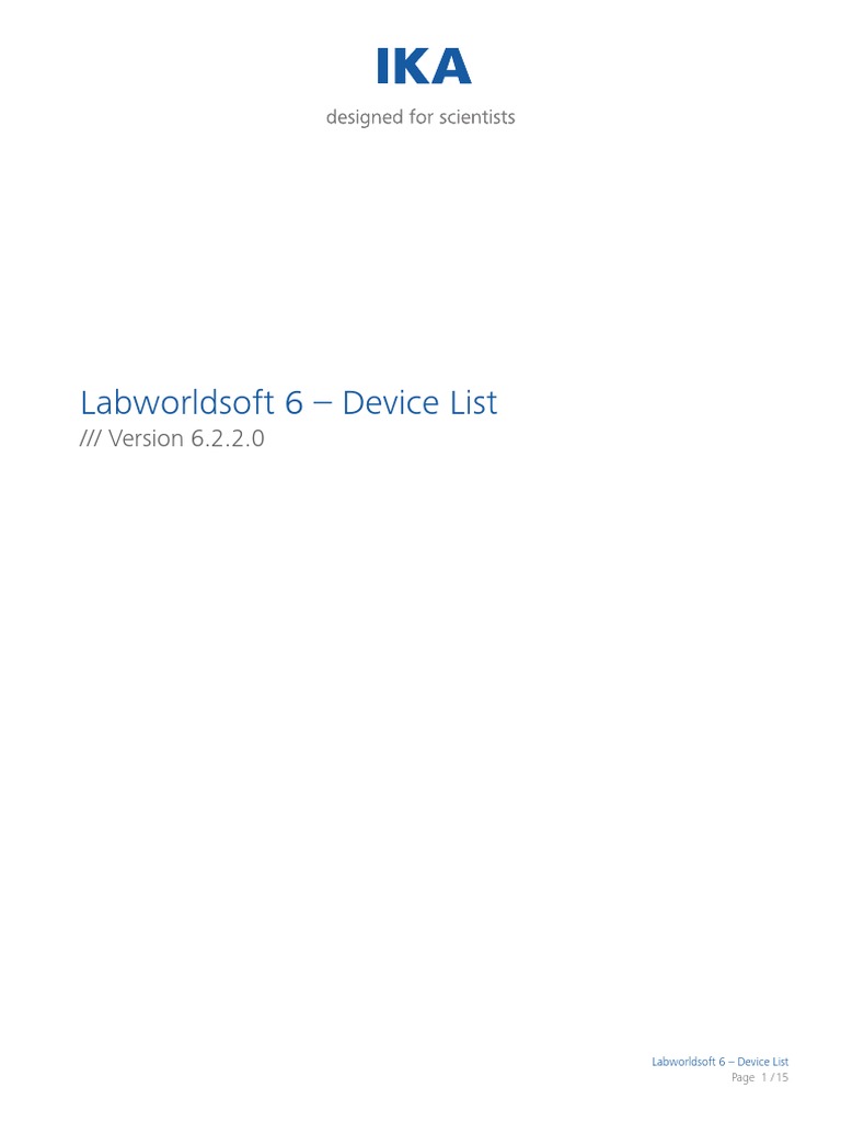 Labworldsoft 6 Device List Web Pdf Metrology Measuring Instrument