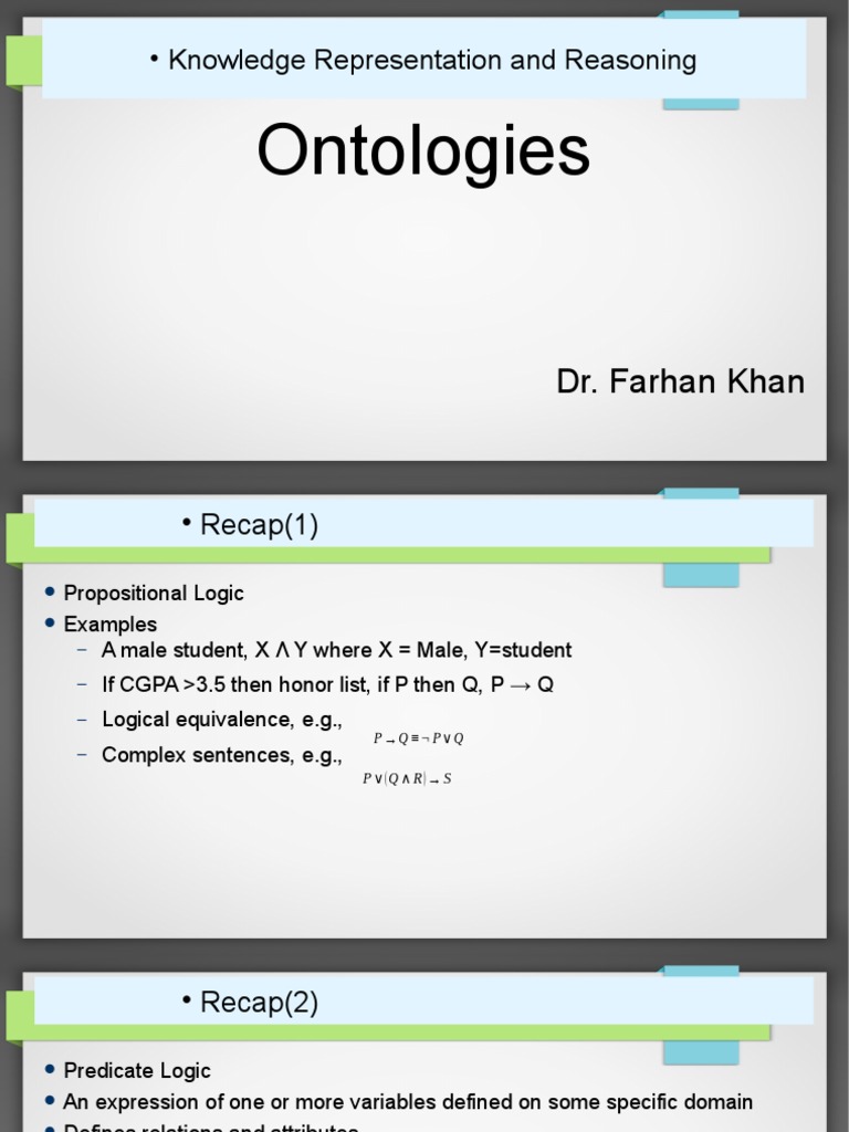 Knowledge Representation and Ontologies | PDF | Ontology | Ontology ...