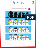 Snowmen Silhouettes Usborne Mini Christmas Puzzles