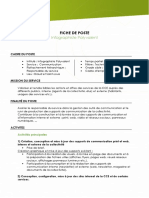 FICHE de POSTE Infographiste Polyvalent