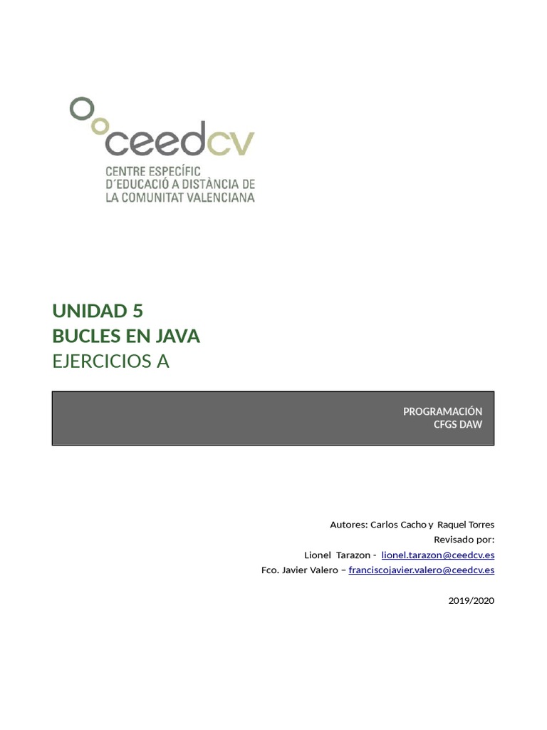 Ejercicios de Bucles en Java | PDF | Informática