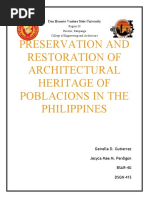 PRESERVATION AND RESTORATION OF ARCHITECTURE HERITAGE OF POBLACIONS Architectural Research