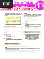 Coherencia y Cohesion para Primer Grado de Secundaria