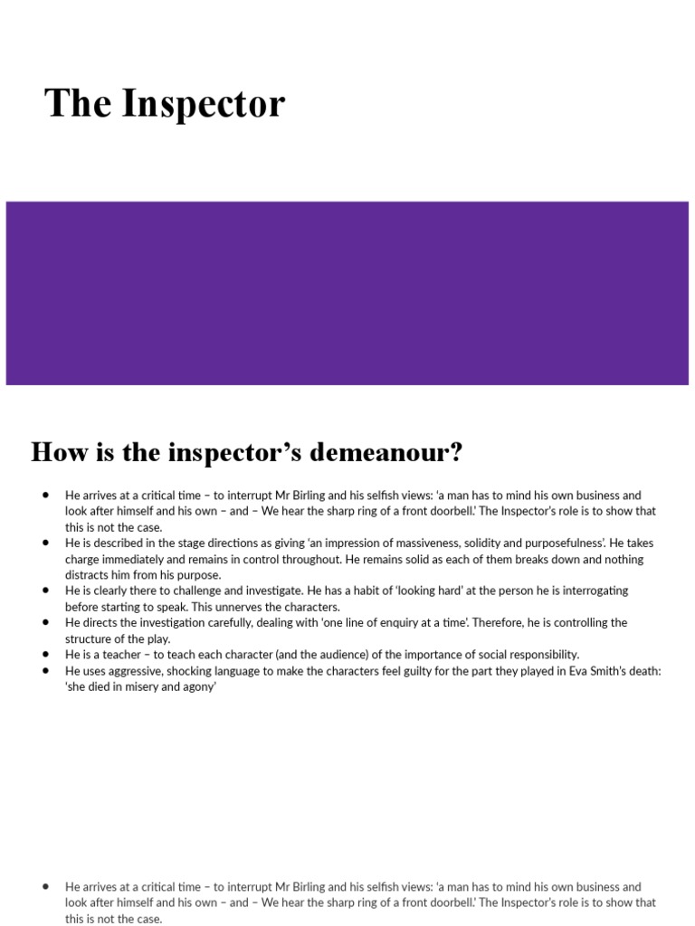 The Inspector | PDF | Seven Deadly Sins