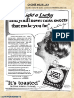 Lucky Strike Advertisement - Print Media Advertisements