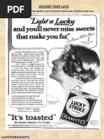 Lucky Strike Advertisement - Print Media Advertisements