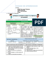 Sesiónes de Aprendizaje Del 15 de Julio Division Triple