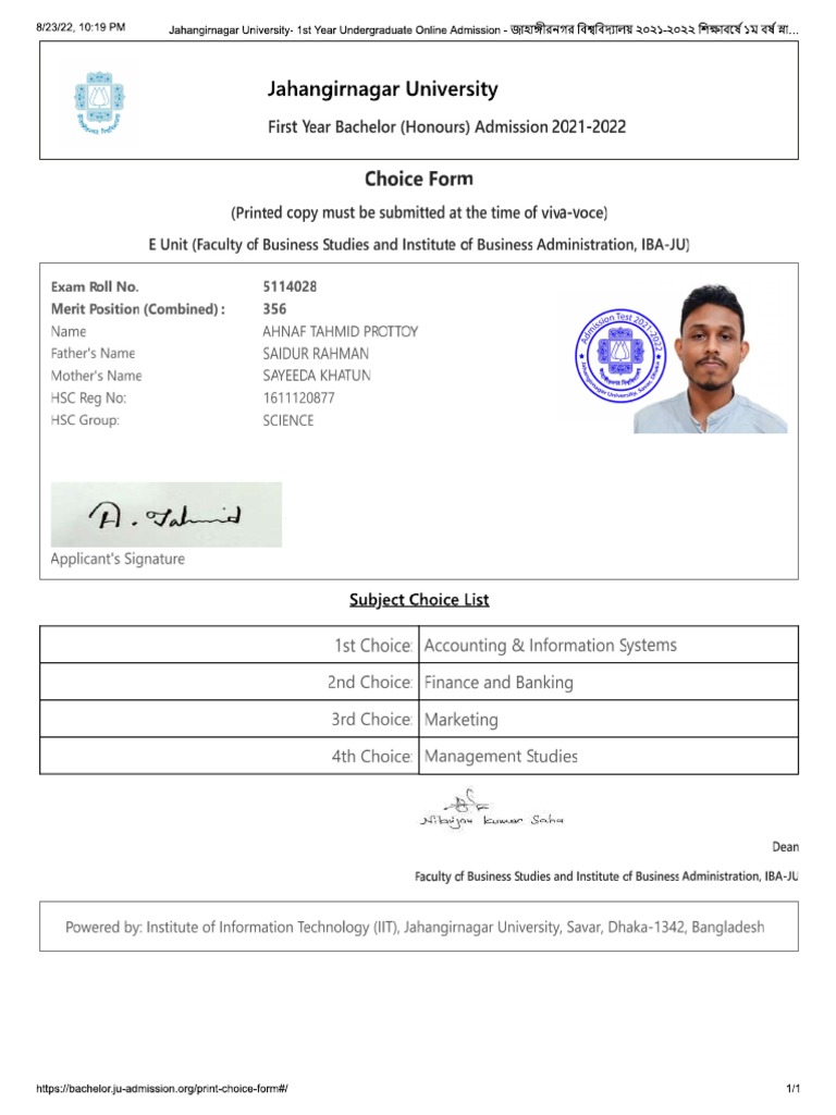 JU Choice | PDF