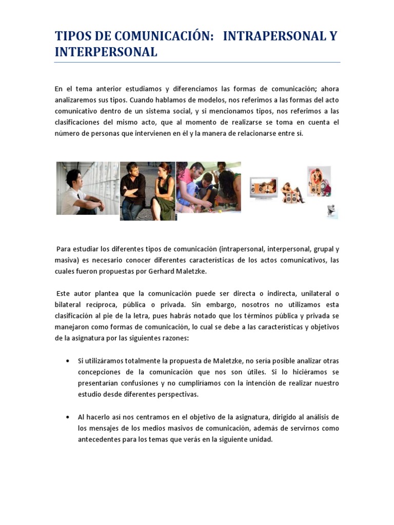 Comu Intra Inter | PDF | Comunicación