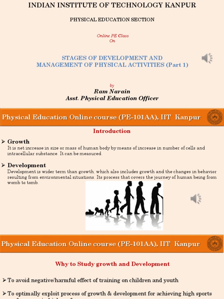 Stages Of Development And Management Of Physical Activities Part 1