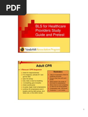BLS Study Guide and Pretest Printable