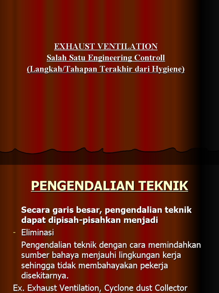 Exhaust Ventilation Dan Desain Hood Pdf Teknologi Rekayasa