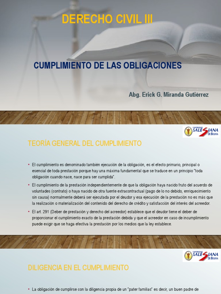 Tema 11 - CUMPLIMIENTO DE LAS OBLIGACIONES | PDF | Pagos | Justicia